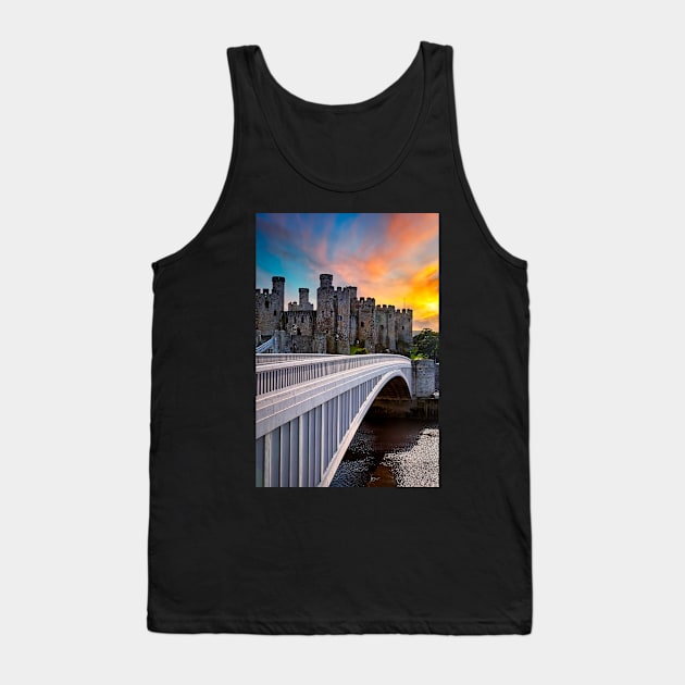 Conwy Castle Wales Tank Top by Adrian Evans Photography